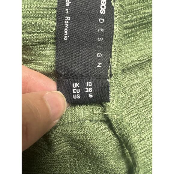 ASOS Design Green Cut Out Maxi Dress Halter Size 6 Resortwear Vacation Beach - Picture 4 of 12